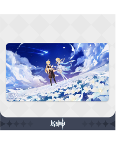 Genshin Impact Twin Stars on Floral Sea - Mouse Pad - Traveler - Aether & Lumine - 70x40cm