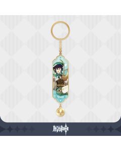 Genshin Impact Character Drawing Card Metal Keychain: Venti