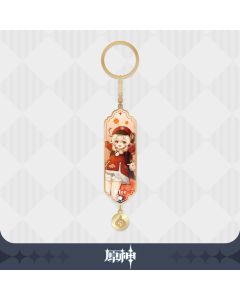 Genshin Impact Character Drawing Card Metal Keychain: Klee