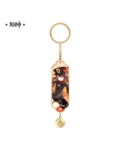 Genshin Impact Character Drawing Card Metal Keychain: Hu Tao