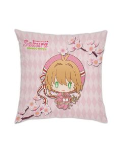 Card Captor Sakura: Clear Card - Couch Pillow - Sakura & Kero-chan - Chibi Design - 35x35cm