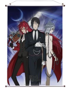 Black Butler Wallscroll - Sebastian, Grell & Pluto